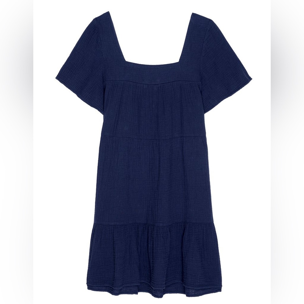 Rails “Valentina” cotton gauze mini-dress in black, size xs